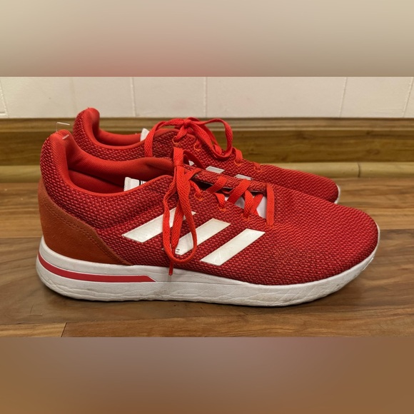 Adidas Run70s Ortholite Sneaker Red w/White Stripes Men 11.5 Athletic Running - Picture 2 of 8